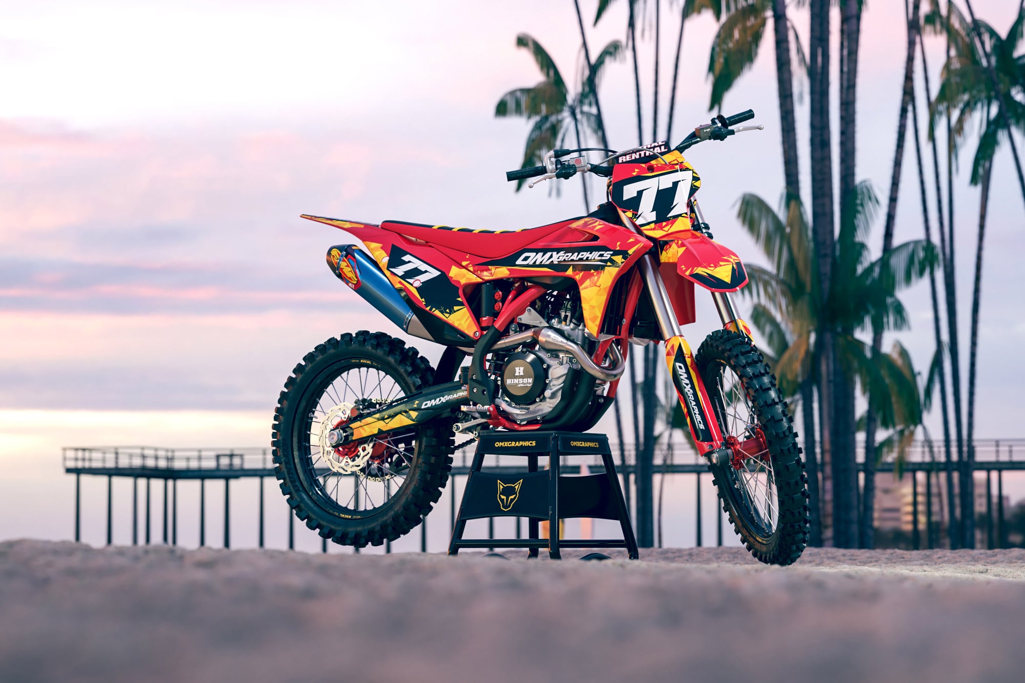 Dirt Bike Graphics Kit for GasGas – Crack – Red Promo Dirt Bike Graphics Kit for GasGas - Crack - Red Promo