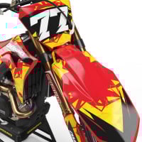 Dirt Bike Graphics Kit for Honda - Crack - Red 2