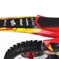 Dirt Bike Graphics Kit for Honda - Crack - Red 3