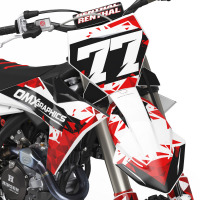 Dirt Bike Graphics Kit for KTM - Crack - Red 2