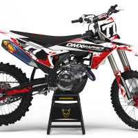 Dirt Bike Graphics Kit for KTM - Crack - Red