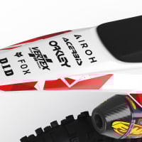 Dirt Bike Graphics Kit for KTM - Crack - Red 3