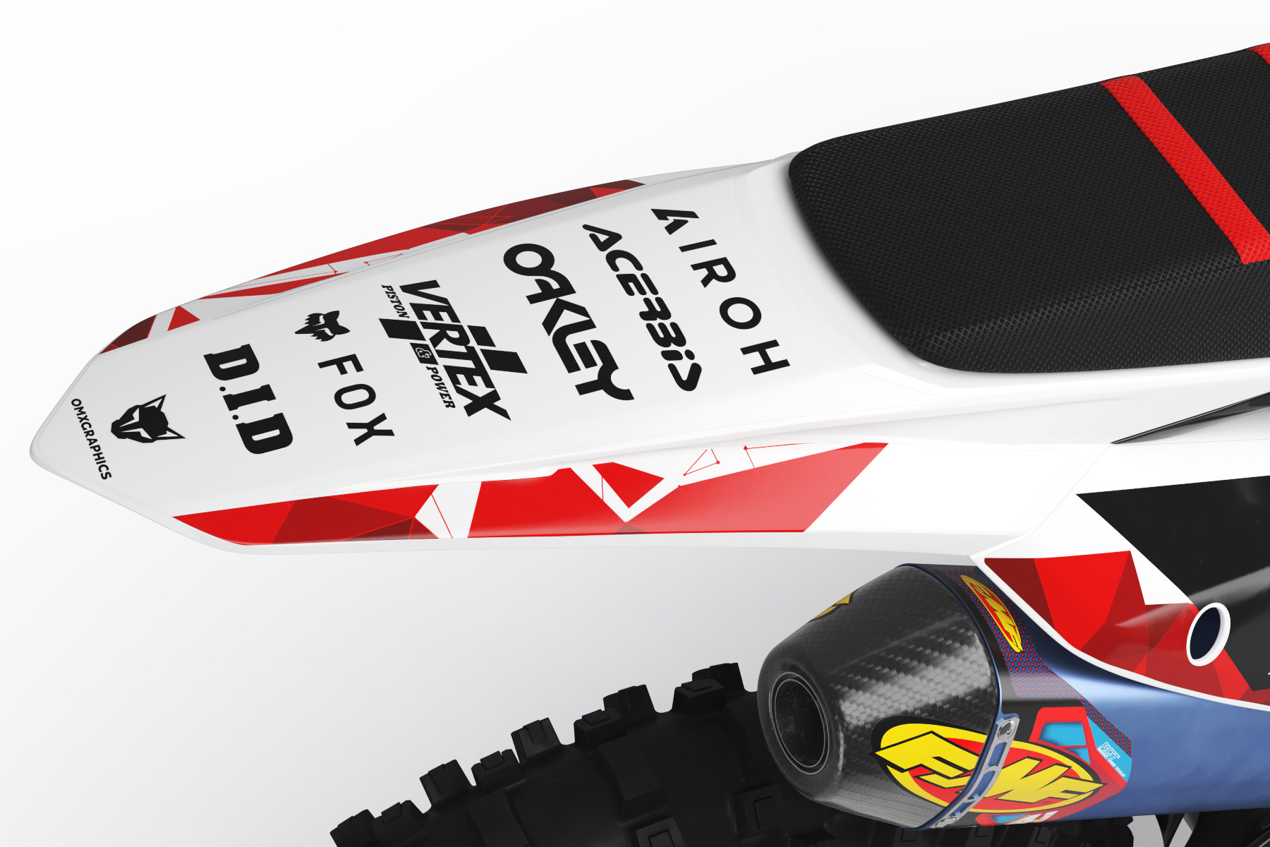 Dirt Bike Graphics Kit for KTM - Crack - Red 3 Dirt Bike Graphics Kit for KTM - Crack - Red 3