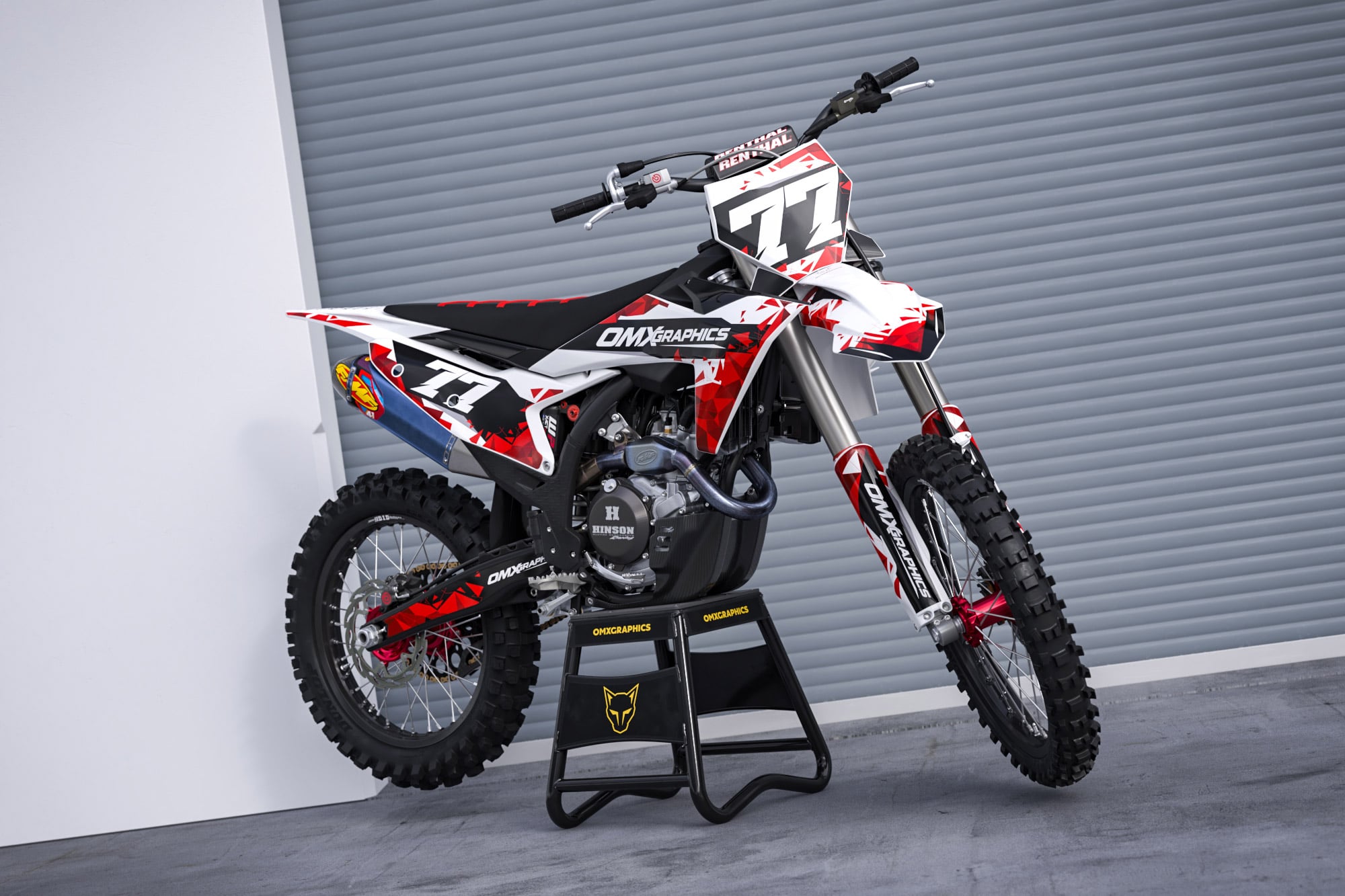 Dirt Bike Graphics Kit for KTM – Crack – Red Promo Dirt Bike Graphics Kit for KTM - Crack - Red Promo