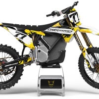 Dirt Bike Graphics Kit for Stark Varg - Crack - Yellow