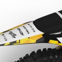 Dirt Bike Graphics Kit for Stark Varg - Crack - Yellow 3