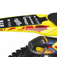Dirt Bike Graphics Kit for Suzuki - Crack - Yellow 3