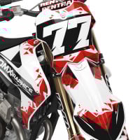 Dirt Bike Graphics Kit for Triumph - Crack - Red 2