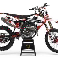 Dirt Bike Graphics Kit for Triumph - Crack - Red