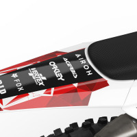 Dirt Bike Graphics Kit for Triumph - Crack - Red 3