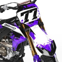 Dirt Bike Graphics Kit for Yamaha - Crack - Purple 2