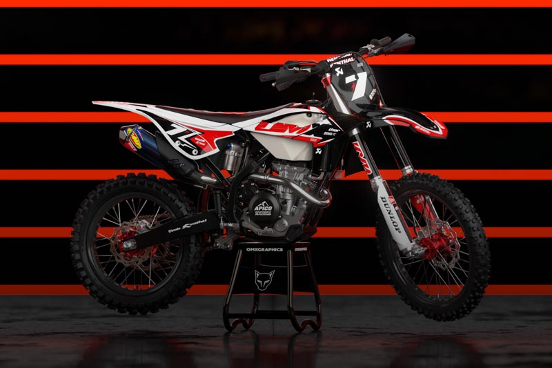 Beta Dirt Bike Graphics Installed on Beta Mx Bike