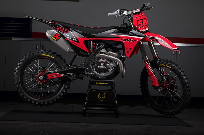 GasGas Dirt Bike Graphics Installed on GasGas Mx Bike
