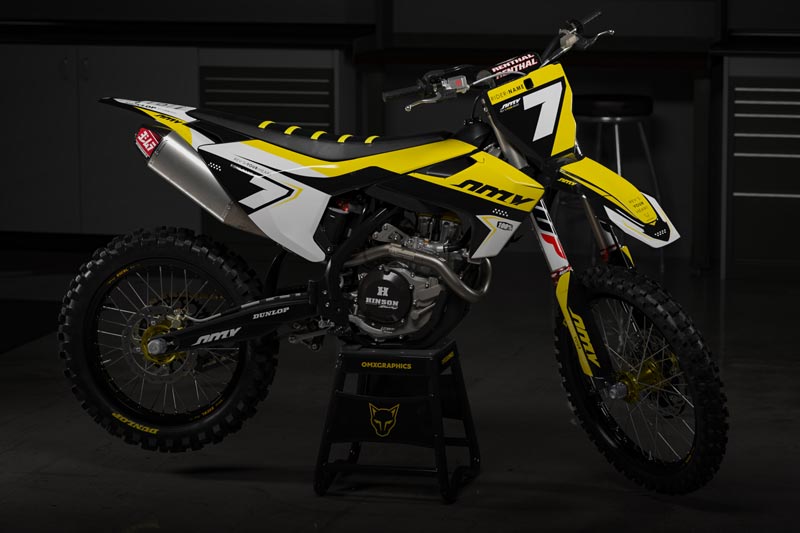 Husqvarna Dirt Bike Graphics Installed on Husqvarna Mx Bike