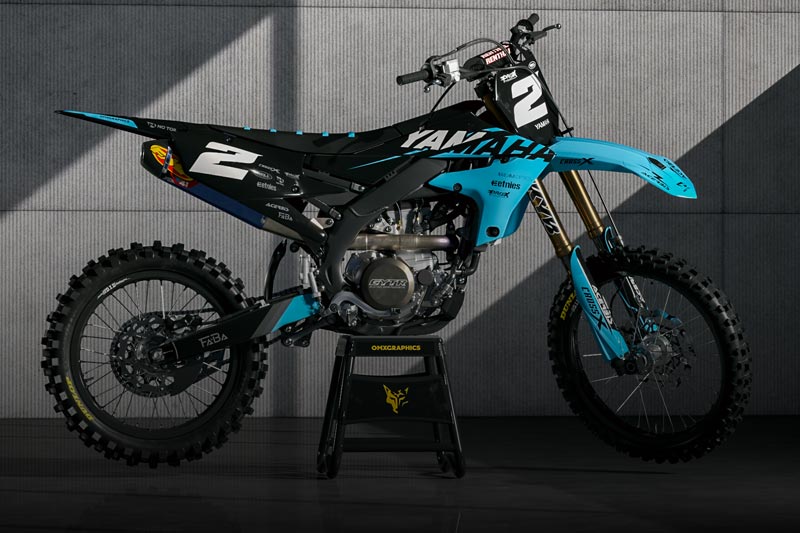Yamaha Dirt Bike Graphics Installed on Yamaha Mx Bike