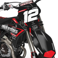 GasGas Mx Graphics Kit Payback Installed on GasGas dirt bike 1