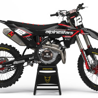 GasGas Mx Graphics Kit Payback Installed on GasGas dirt bike