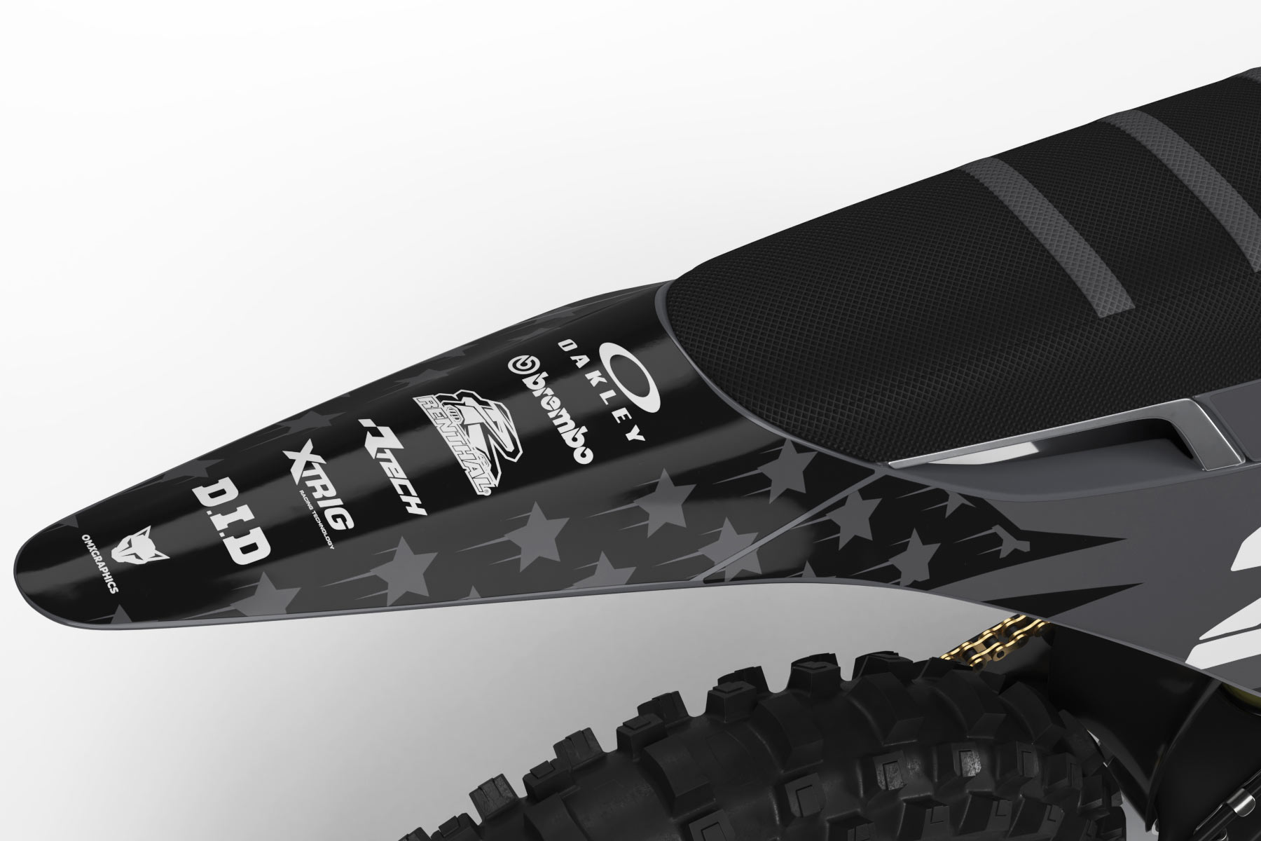 Graphics Kit for Stark Varg Dirt Bike Nation Dark 2 Dark MX Graphics Kit for Stark Varg Installed on Stark Varg Dirt Bike 2