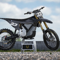 Dark MX Graphics Kit for Stark Varg Installed on Stark Varg Dirt Bike Promo