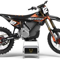 Stark Varg Graphics Kit Installed On Stark Varg Dirt Bike