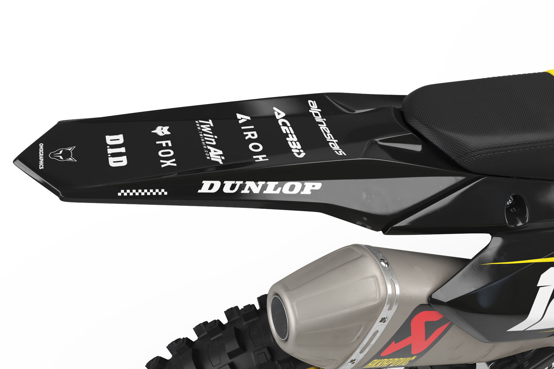 Graphics Kit for Suzuki - Payback 2 Suzuki Dirt Bike Graphics Installed on Suzuki Mx Bike Payback 2