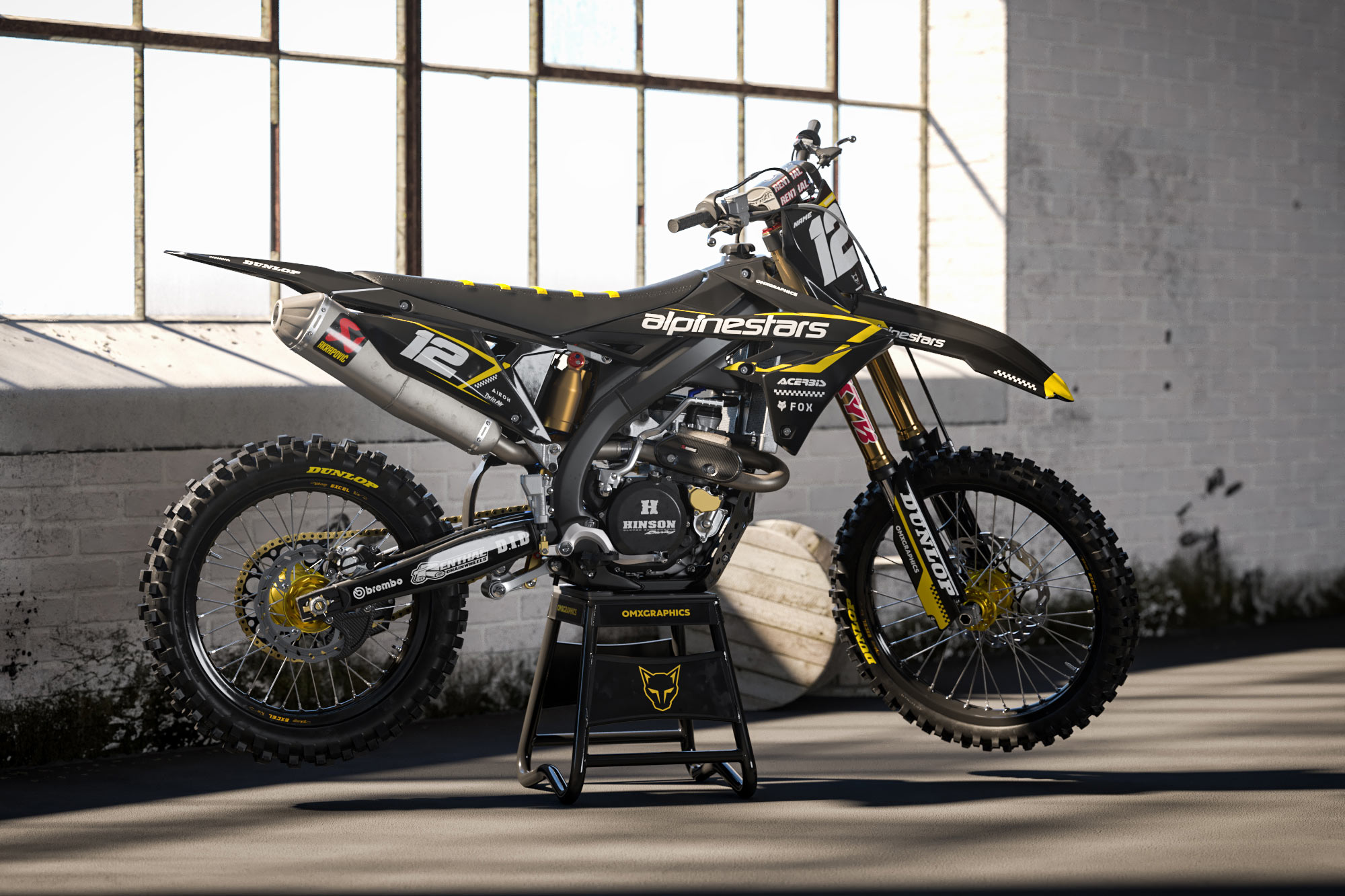 Graphics Kit for Suzuki - Payback Promo Suzuki Dirt Bike Graphics Installed on Suzuki Mx Bike Payback Promo