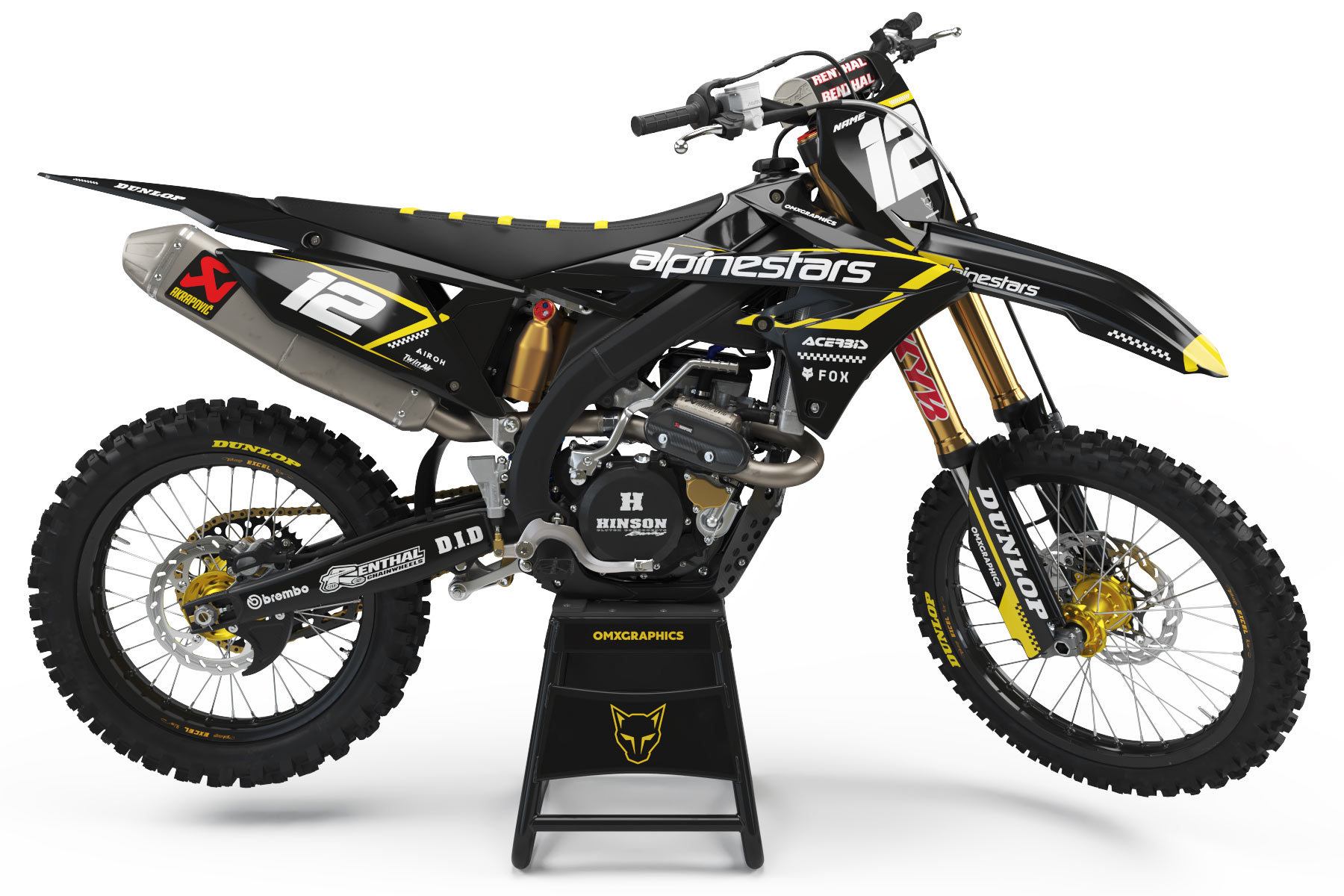 Graphics Kit for Suzuki - Payback Suzuki Dirt Bike Graphics Installed on Suzuki Mx Bike Payback