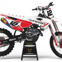 Husqvarna Mx Graphics Kit Installed on Husqvarna Dirt Bike Payback