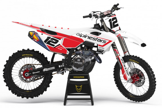 Husqvarna Mx Graphics Kit Installed on Husqvarna Dirt Bike Payback