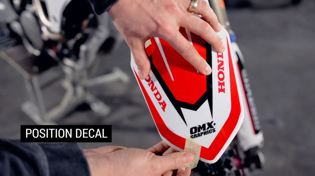 Positioning your graphics kit with paper tape