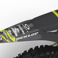 Stark Varg Graphics Kit Blaze Installed on a Stark Varg Bike Tail