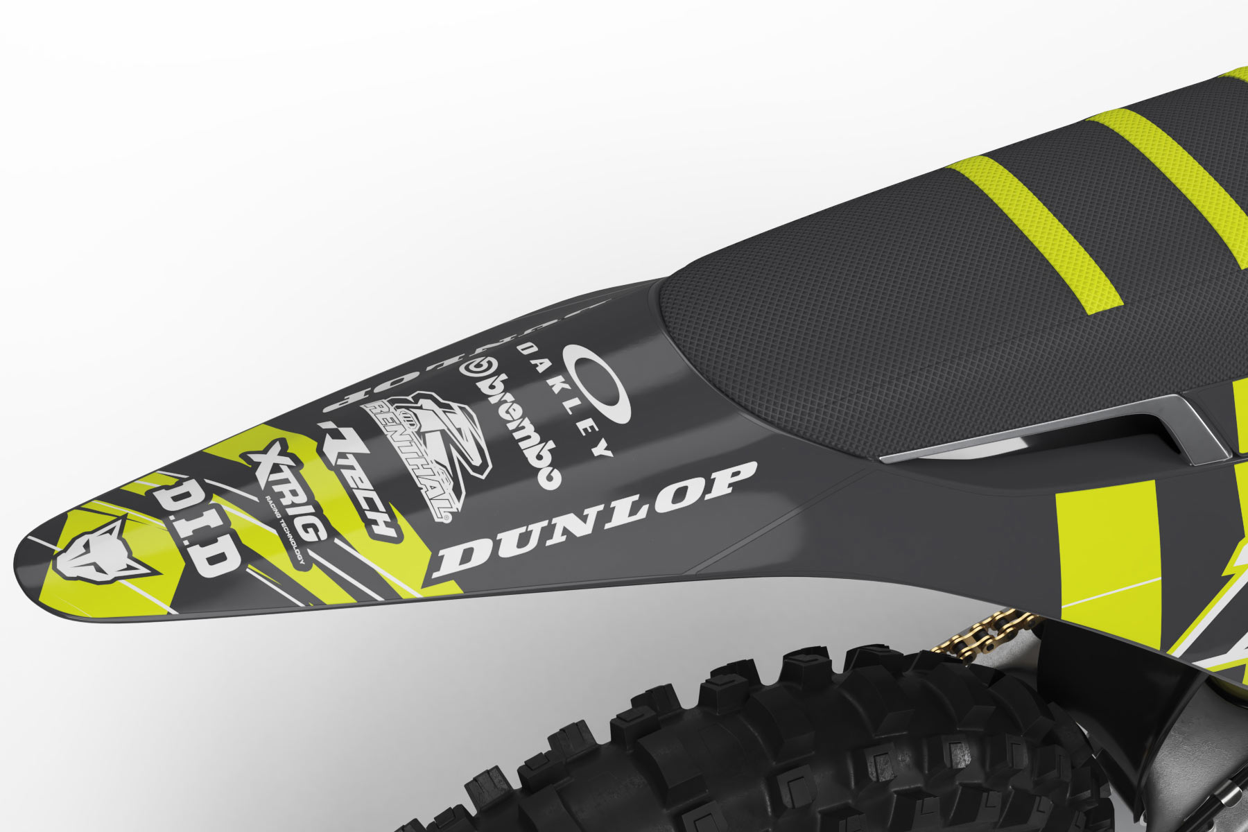 Dirt Bike Graphics Kit For Stark Varg MX Bike Blaze 3 Stark Varg Graphics Kit Blaze Installed on a Stark Varg Bike Tail