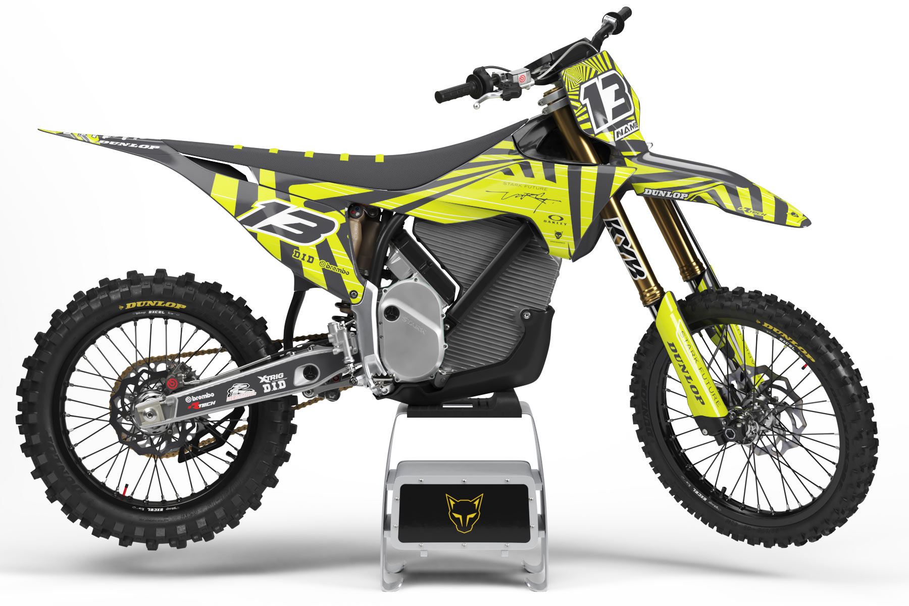 Dirt Bike Graphics Kit For Stark Varg MX Bike Blaze Stark Varg Graphics Kit Blaze Installed on a Stark Varg Bike