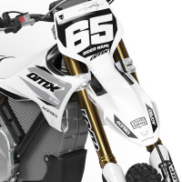 Stark Varg Graphics Kit Installed on a Stark Varg Dirt Bike Front