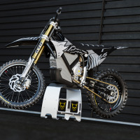 Dirt Bike Graphics Kit Installed on a Stark Varg Mx Bike Promo