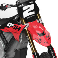 Stark Varg Mx Graphics Installed on a Stark Varg Dirt Bike Corsa Front