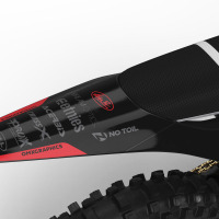 Stark Varg Mx Graphics Installed on a Stark Varg Dirt Bike Corsa Tail