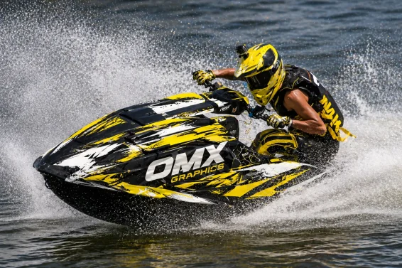 Fully Custom Jets Ski Graphics Kit Installed on a Jet Ski
