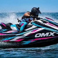 Fully Customized Jet Ski Decals Installed on a Jet Ski Competition Photo