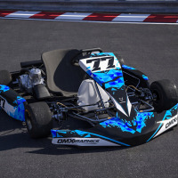 Blue Go Kart Graphics Kit Crack Installed on a Karting Promo