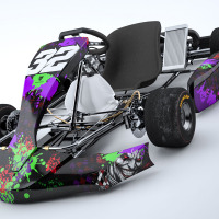 Go Kart Graphics Kit Installed on a Karting