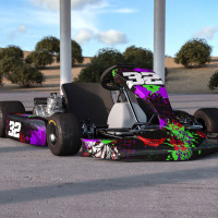 Go Kart Graphics Kit Installed on a Karting Promo Picture