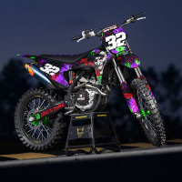GasGas Mx Graphics Kit Joker Installed on a GasGas Dirt Bike Promo
