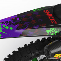 GasGas Mx Graphics Kit Joker Installed on a GasGas Dirt Bike Tail