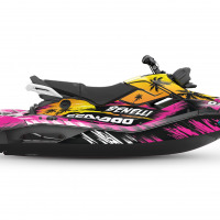 Bahama Jet Ski Graphics Kit Installed On a Jet Ski