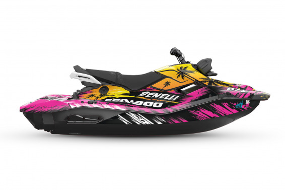 Bahama Jet Ski Graphics Kit Installed On a Jet Ski