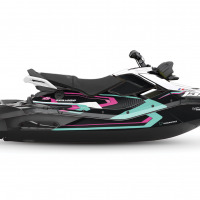 Flux Jet Ski Graphics Kit Installed on a Jet Ski