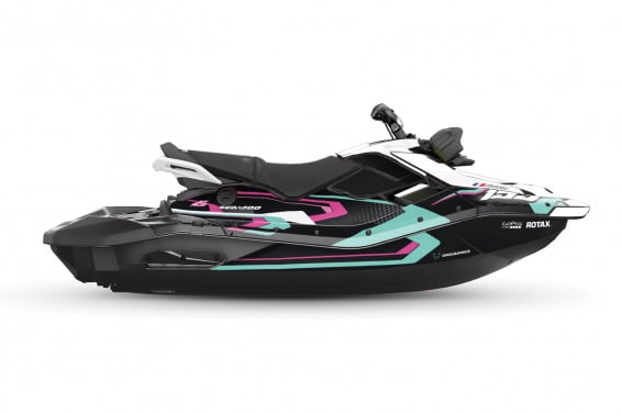 Flux Jet Ski Graphics Kit Installed on a Jet Ski