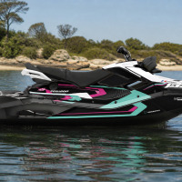 Flux Jet Ski Graphics Kit Installed on a Jet Ski Promo Picture