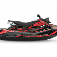 Force Jet Ski Graphics Kit Installed on a Jet Ski